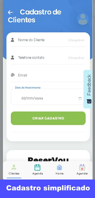 Aplicativo de Gestão com cadastro simplificado