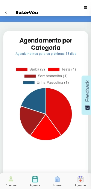 Primeiro Print de Aplicativo/Sistema de gestão para agendamentos